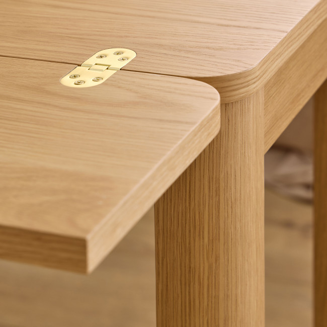 Fika - Table à manger extensible 2 à 4 personnes en bois 120x45-90cm 