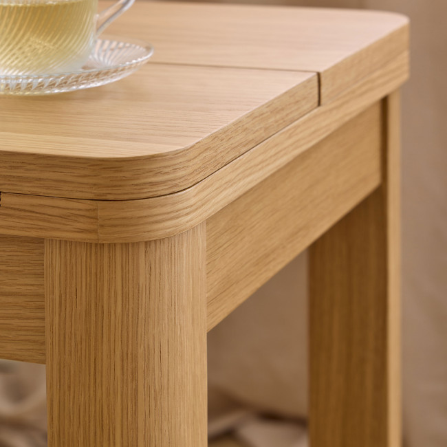 Fika - Table à manger extensible 2 à 4 personnes en bois 120x45-90cm 