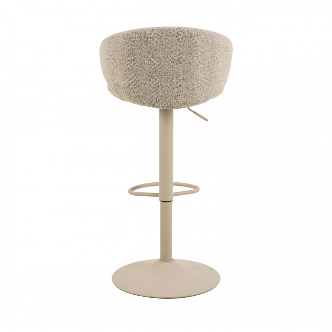 Kora - Lot de 2 tabourets de bar réglables en tissu et métal H61-82 cm