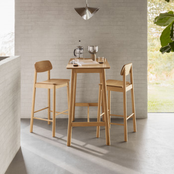 Hem - Table de bar 4 personnes en bois H105cm