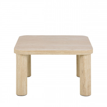 Ailo - Table basse carrée effet travertin 60x60cm