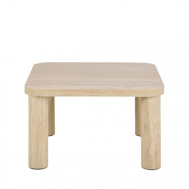 Ailo - Table basse carrée effet travertin 60x60cm