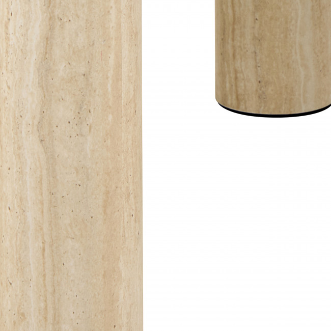 Ailo - Table basse carrée effet travertin 60x60cm