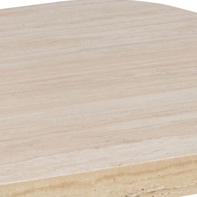 Ailo - Table basse carrée effet travertin 60x60cm