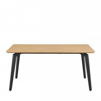 Lunka - Table à manger 4 personnes en bois et métal