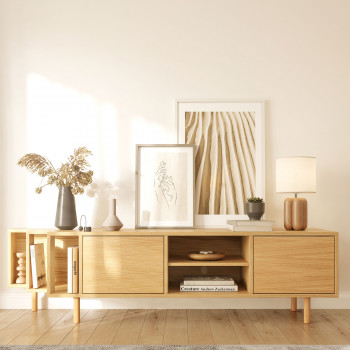 Shift - Meuble TV 3 portes en bois L189cm