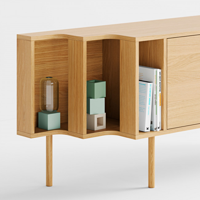 Shift - Meuble TV 3 portes en bois L189cm