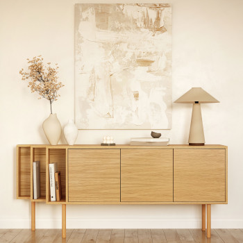 Shift - Buffet 3 portes en bois L189cm