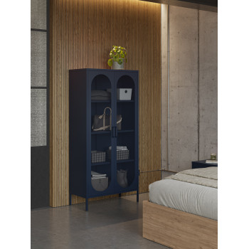 Zio - Vaisselier 2 portes en métal H170cm
