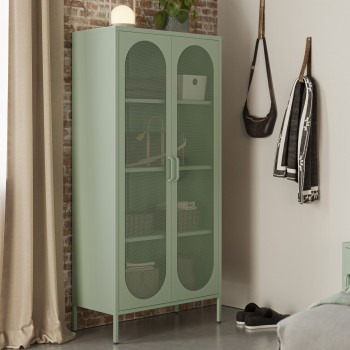 Zio - Vaisselier 2 portes en métal H170cm