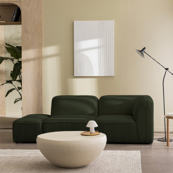 Noor - Pouf pour canapé modulable en tissu bouclette