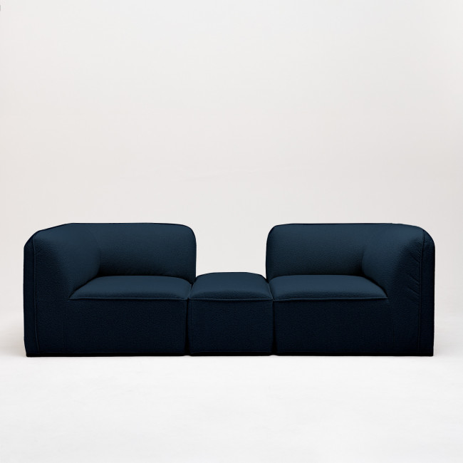 Noor - Angle réversible pour canapé modulable en tissu bouclette