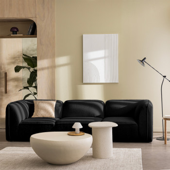 Noor - Angle réversible pour canapé modulable en tissu bouclette