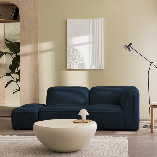 Noor - Angle réversible pour canapé modulable en tissu bouclette