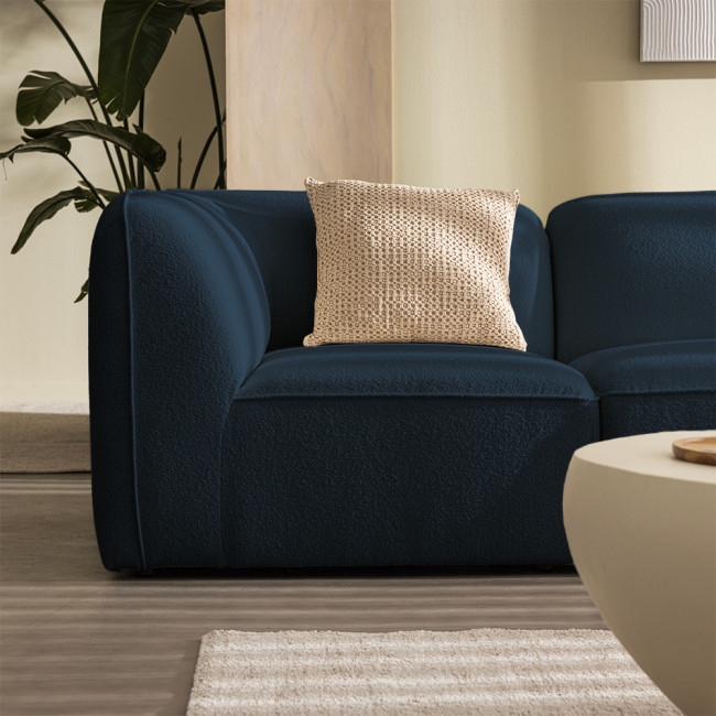 Noor - Angle réversible pour canapé modulable en tissu bouclette