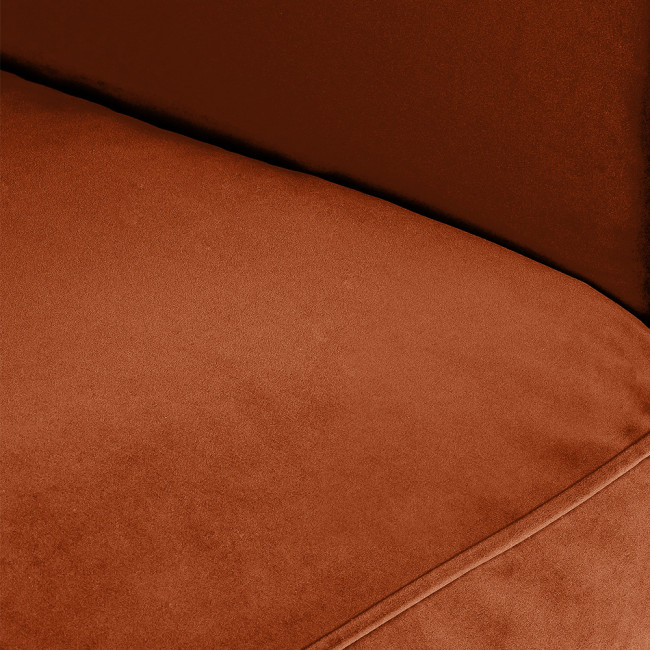 Winsen - Canapé 4 places en velours pieds droits en métal