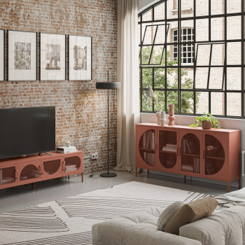 Zio - Buffet 4 portes en métal L160cm