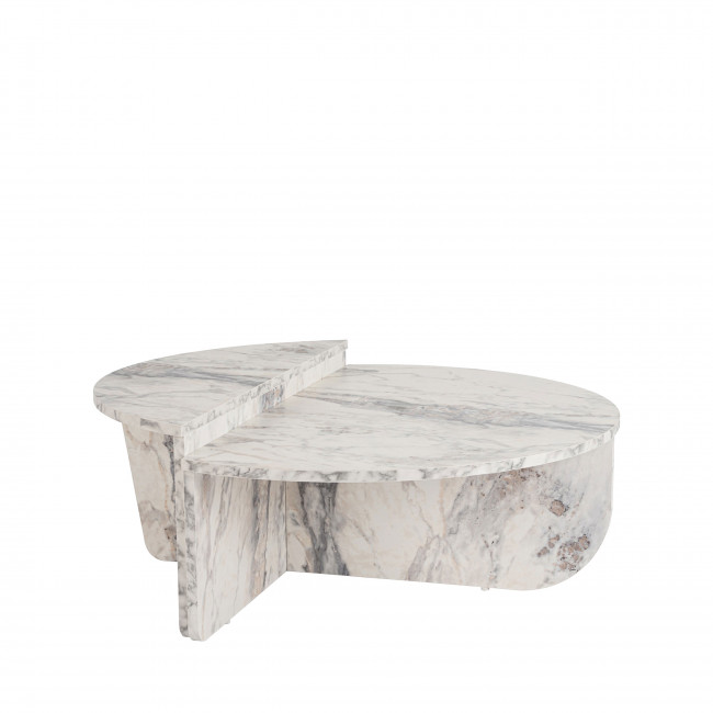 Asya - Lot de 2 tables basses effet marbre