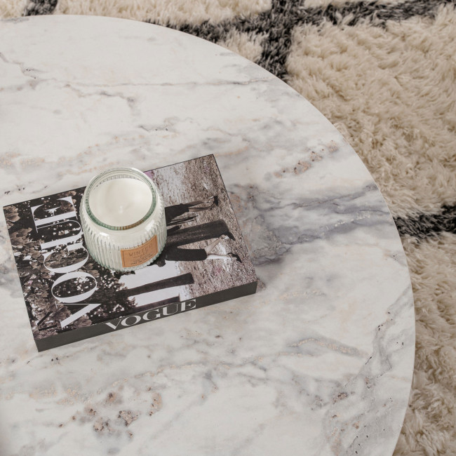 Asya - Lot de 2 tables basses effet marbre