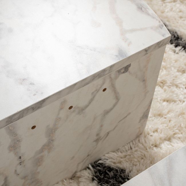 Asya - Lot de 2 tables basses effet marbre