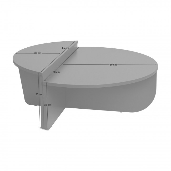 Asya - Lot de 2 tables basses effet marbre