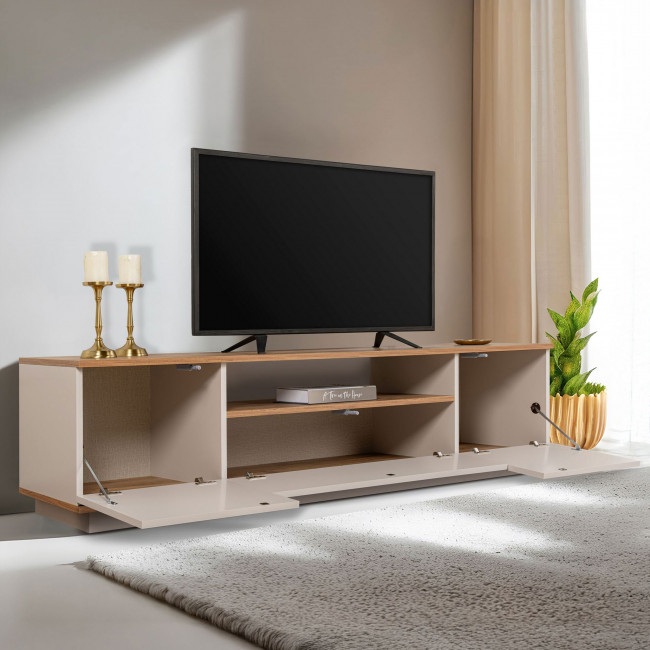 Fritz - Meuble TV 3 portes en bois L180cm