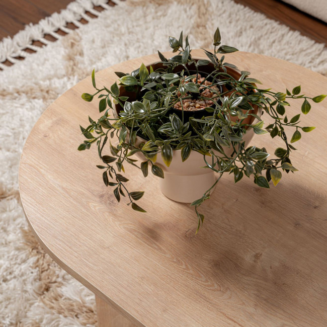 Sam - Table basse ovale en bois 119x60cm 