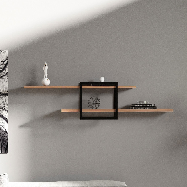 Moa - Étagère murale en bois et métal L120cm