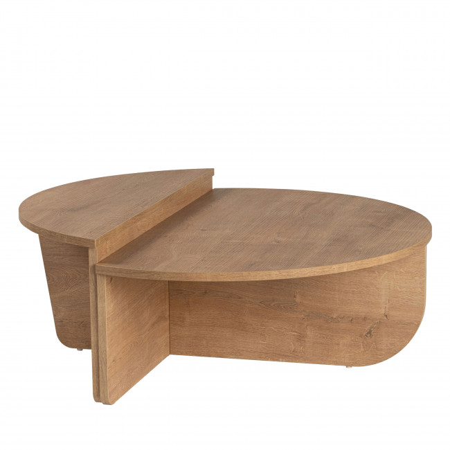 Asya - Lot de 2 tables basses en bois
