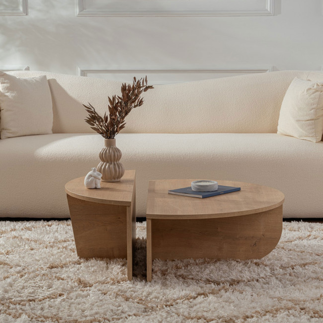 Asya - Lot de 2 tables basses en bois