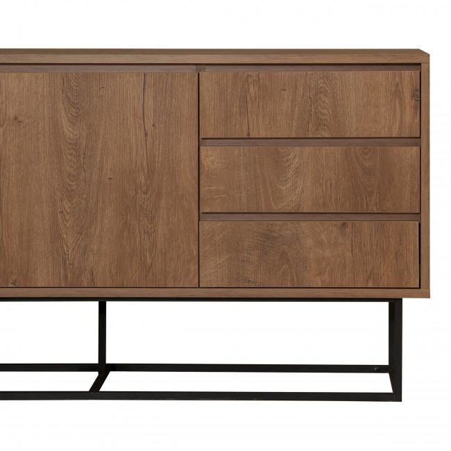 Roa - Buffet 2 portes en bois et métal L140cm