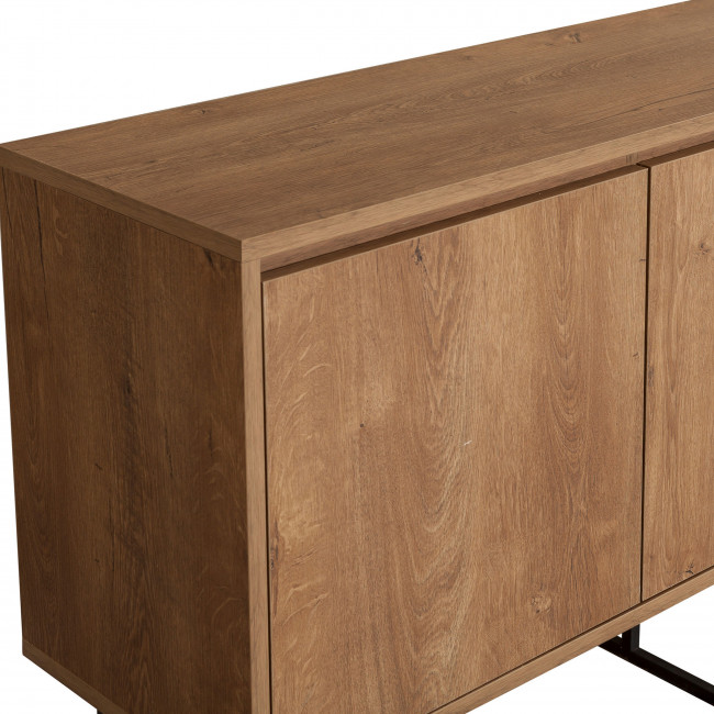 Roa - Buffet 2 portes en bois et métal L140cm