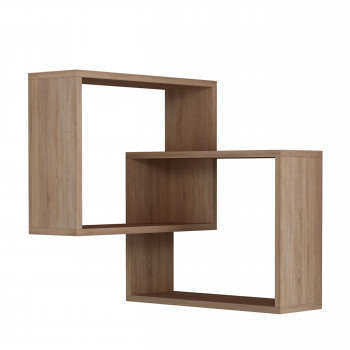 Mali - Étagère d'angle murale en bois L68cm