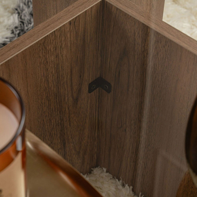 Cubix - Table basse en verre trempé et bois