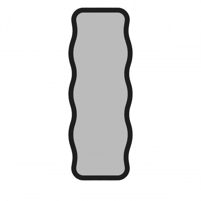 Curvi - Miroir sur pieds en bois 50x160cm