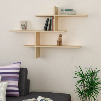 Lio - Étagère murale en bois L123cm