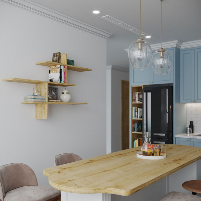 Lio - Étagère murale en bois L123cm