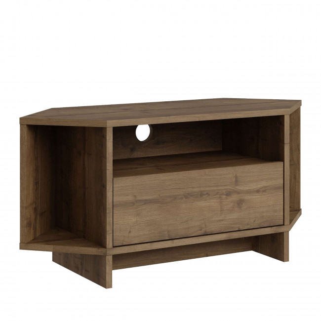 Cano - Meuble TV d'angle 1 porte en bois L95,7cm