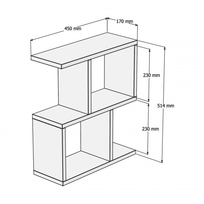 Zed - Table d'appoint effet travertin