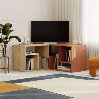 Flex - Meuble TV modulable en bois L145cm