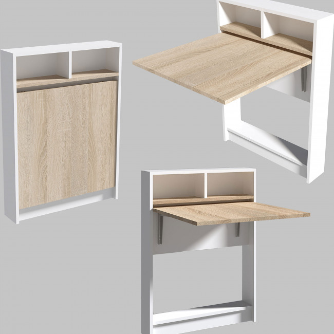 Brock - Table à manger rétractable 2 personnes en bois