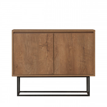 Roa - Buffet 2 portes en bois et métal L90cm