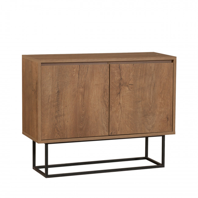Roa - Buffet 2 portes en bois et métal L90cm