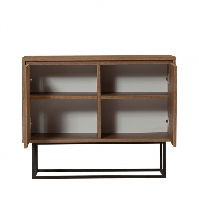 Roa - Buffet 2 portes en bois et métal L90cm
