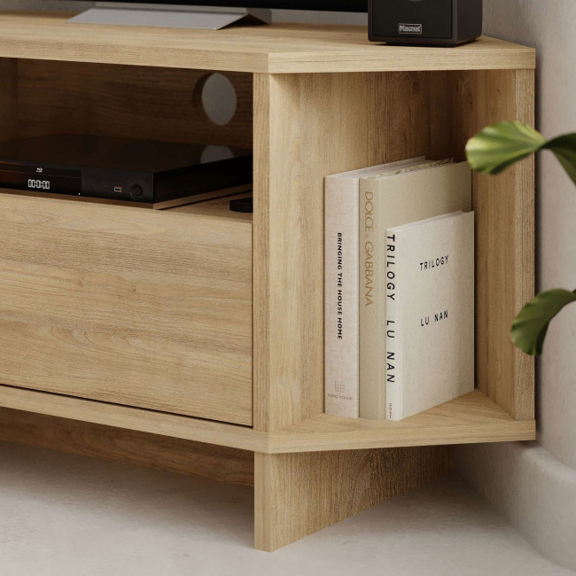 Cano - Meuble TV d'angle 1 porte en bois L95,7cm