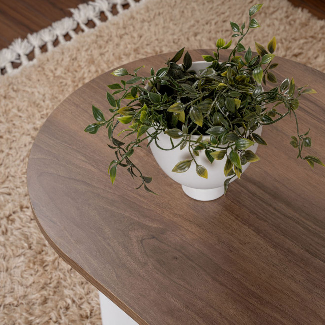 Sam - Table basse ovale en bois 119x60cm