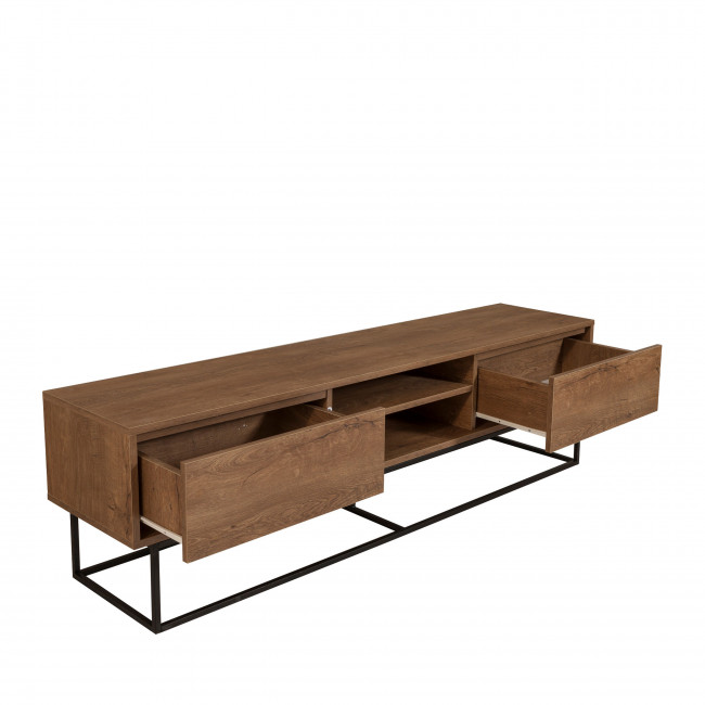 Roa - Meuble TV 2 tiroirs en bois L180cm