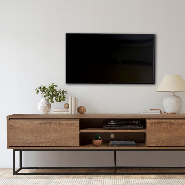Roa - Meuble TV 2 tiroirs en bois L180cm