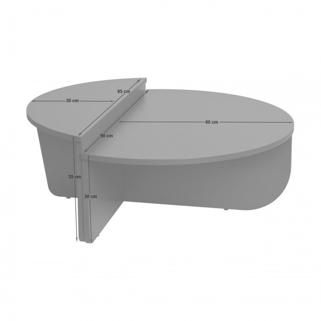 Asya - Lot de 2 tables basses effet travertin