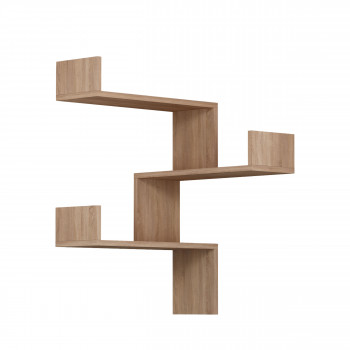 Lucia - Étagère d'angle murale en bois L60cm